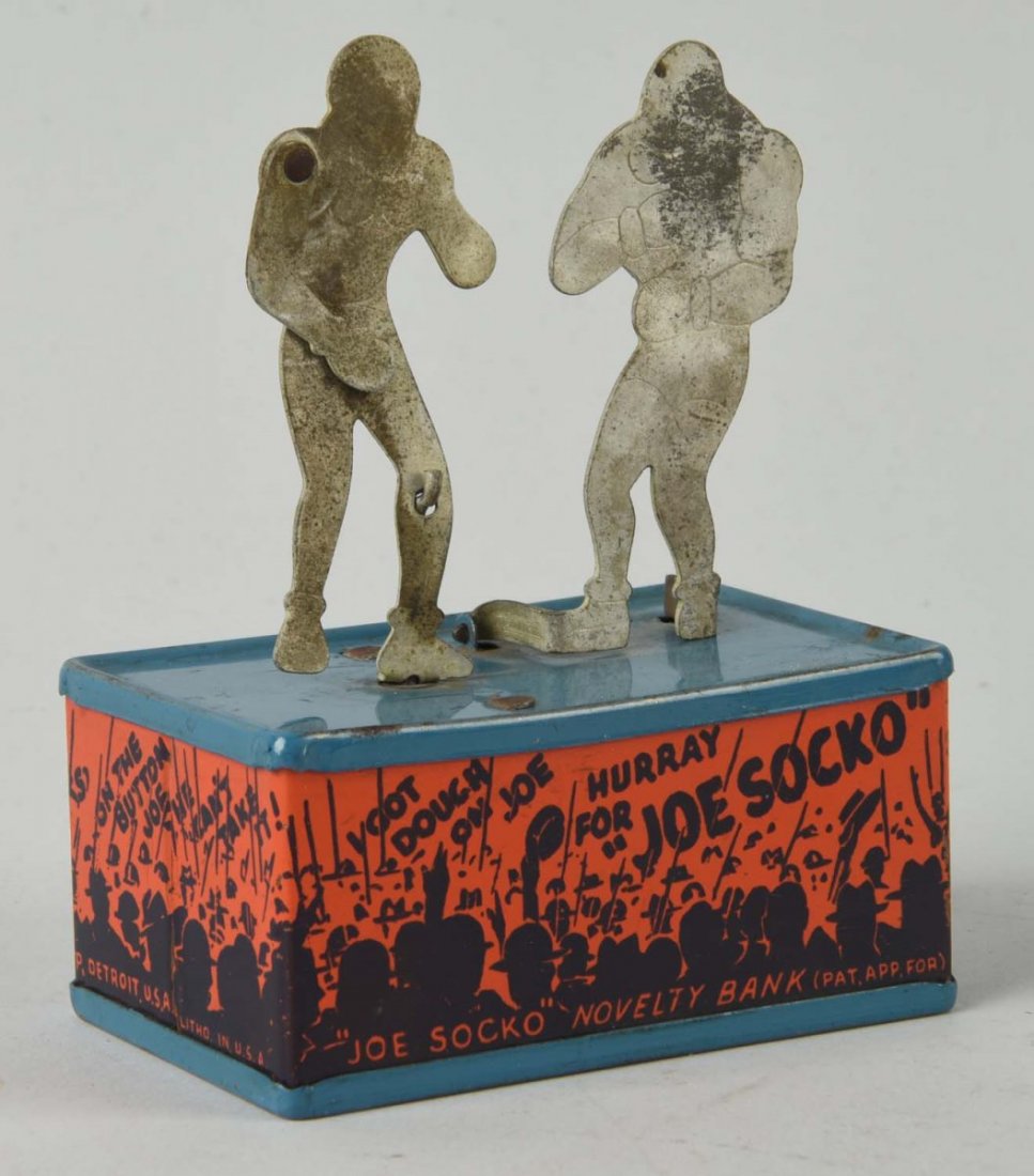 Tin Joe Socko Mechanical Bank. (1 of 2)