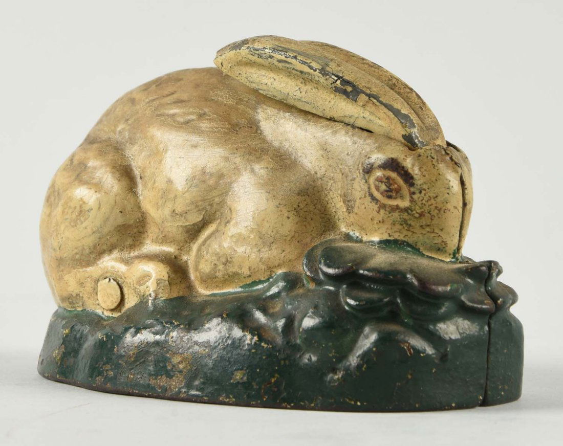 Kilgore Rabbit In Cabbage Mechanical Bank. (1 of 2)