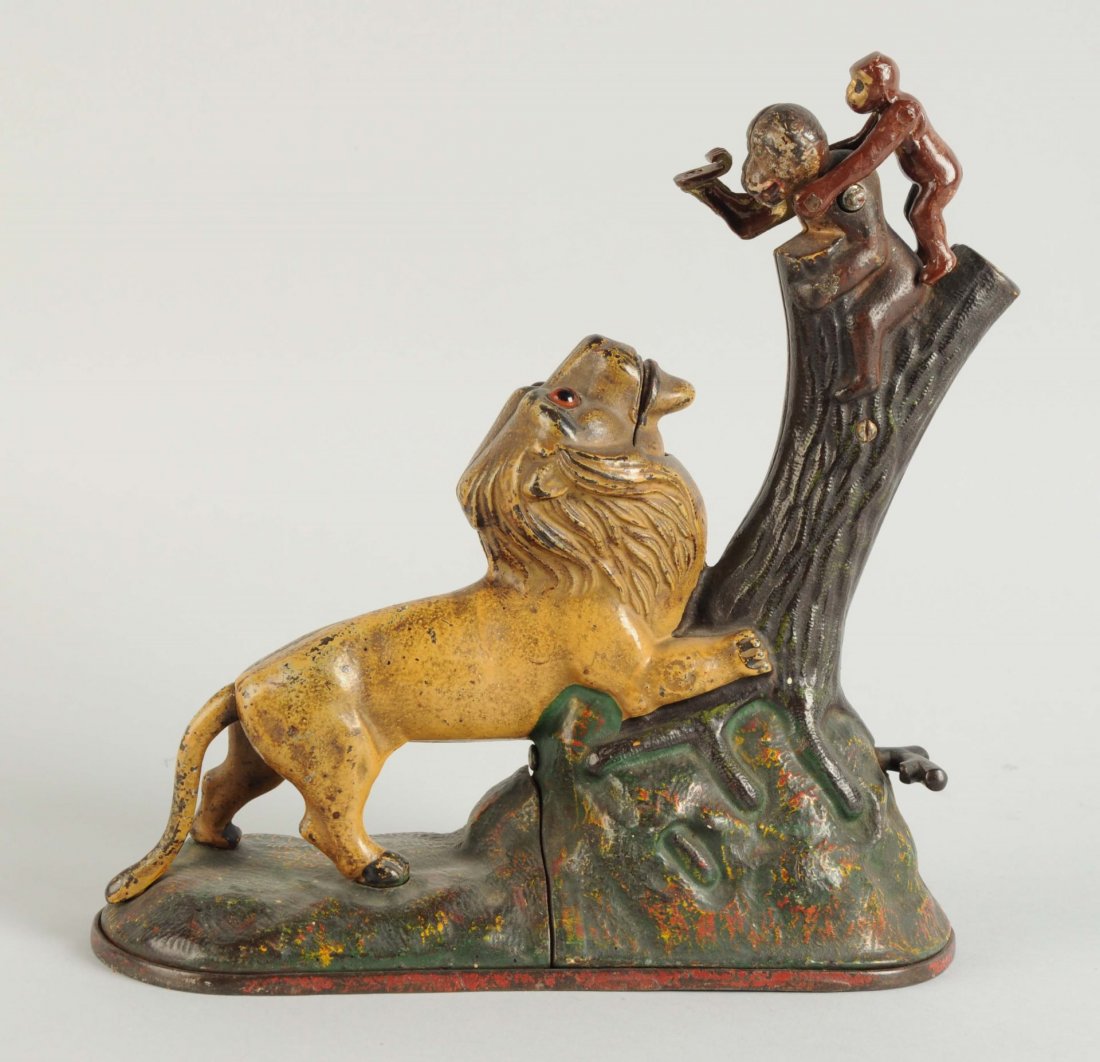 Lion & Two Monkeys Mechanical Bank. (1 of 3)