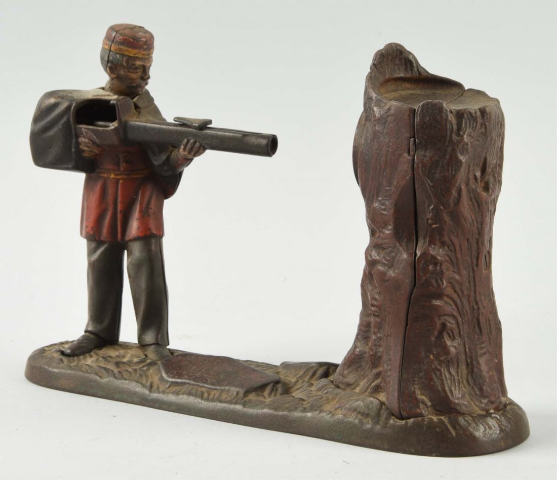 J. & E. Stevens Creedmore Mechanical Bank. (1 of 3)