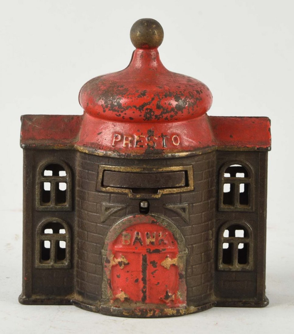 Presto Cast Iron Building Bank.