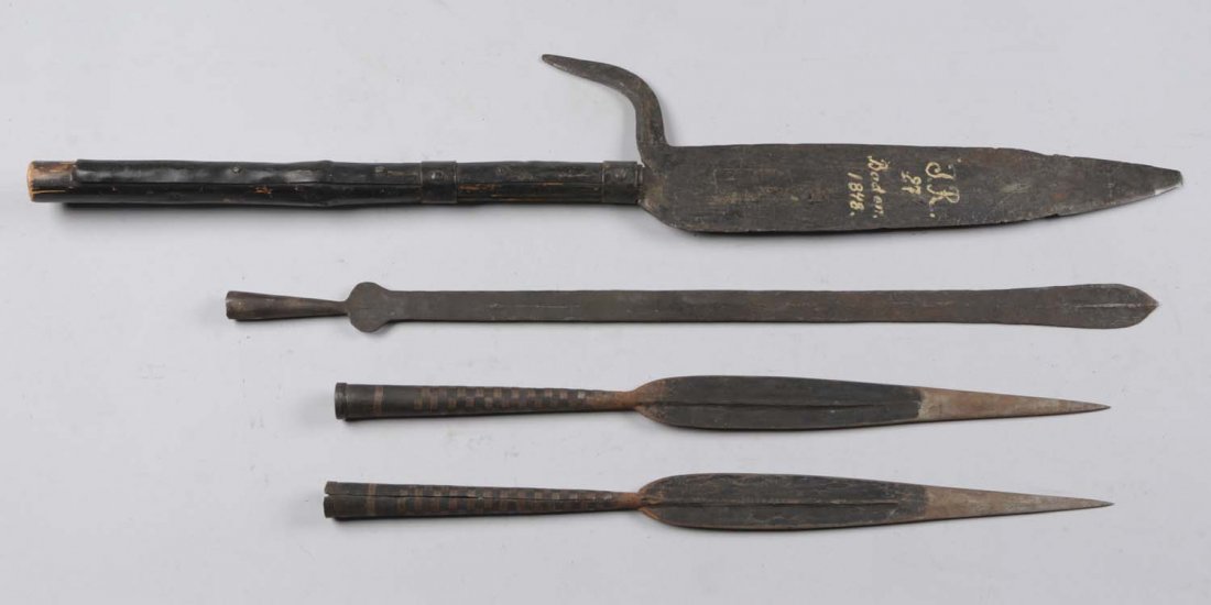 Lot of 4: Three Spears and Halberd. (1 of 2)