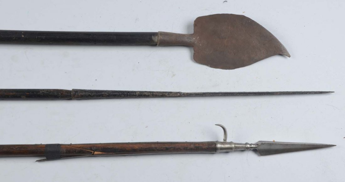 Lot of 3: Spears & Halberd. (1 of 2)