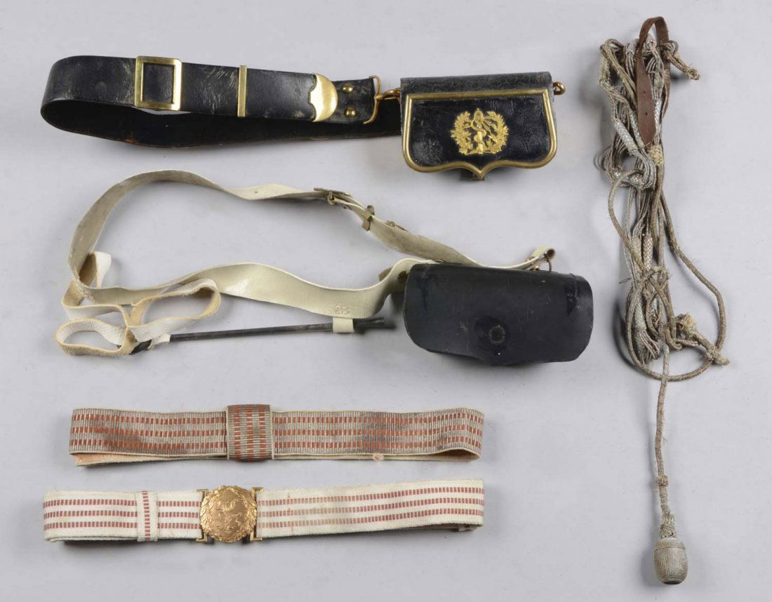Lot of 5: Military Belts,Gibernes & Accoutrements. (1 of 1)