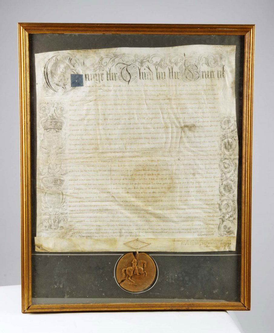 Framed 18th Century Hand Scribed Parchment (1 of 1)