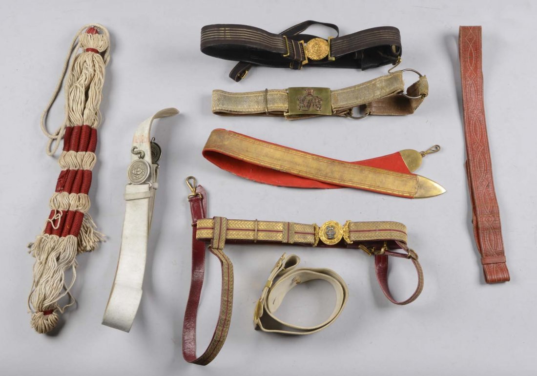 Lot of 8: Military Belts and Accessories. (1 of 1)