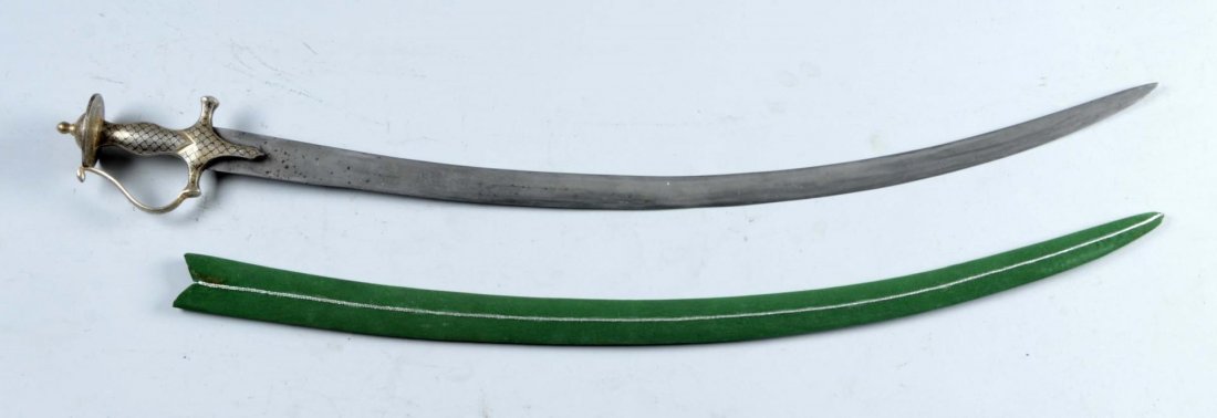 Indo-Persian Tulwar with Scabbard. (1 of 4)