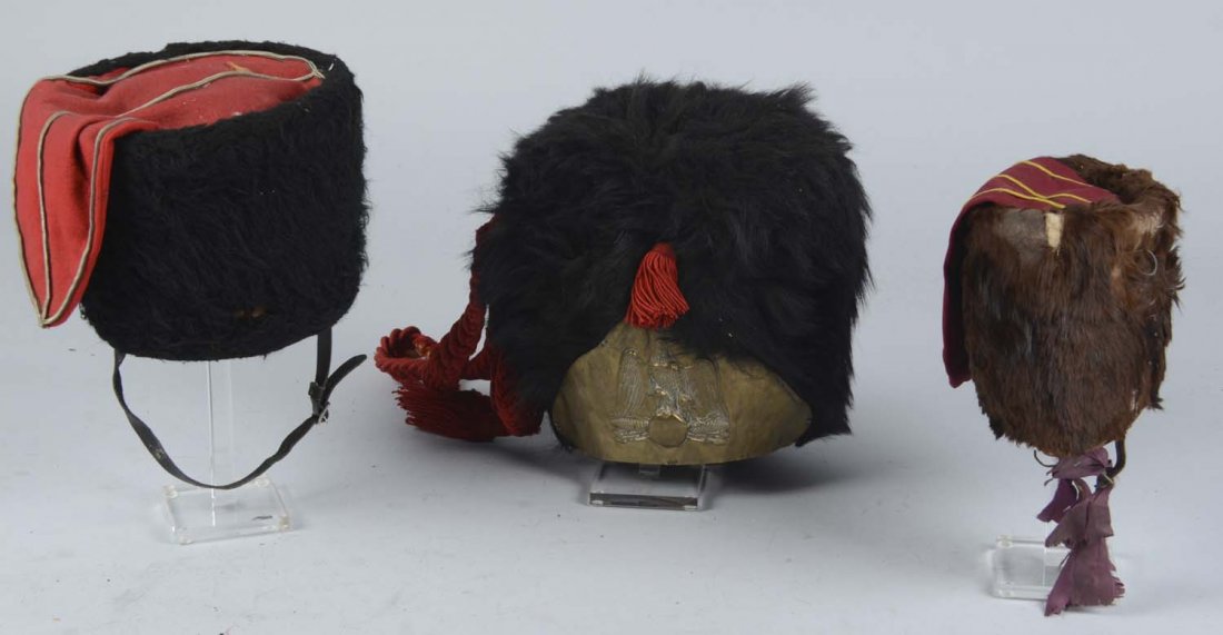 Lot of 3: Hair Covered Helmets. (1 of 4)