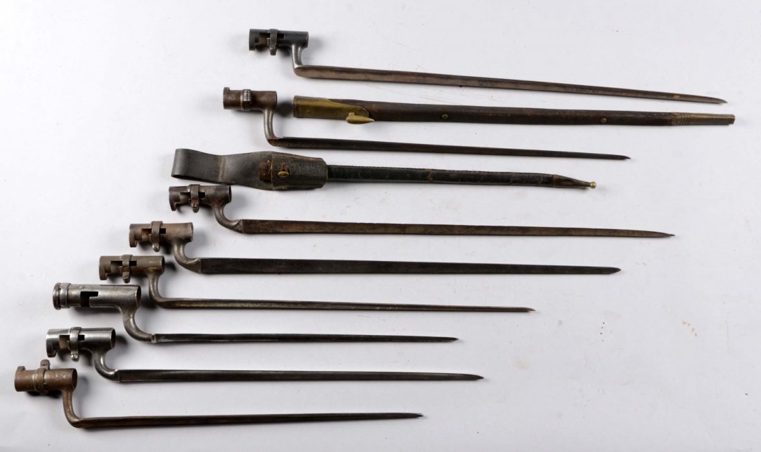 Lot Of 10: Bayonets and Scabbards. (1 of 1)