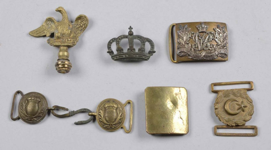 Lot of 6: Assorted Brass Buckles and Ormolu. (1 of 1)
