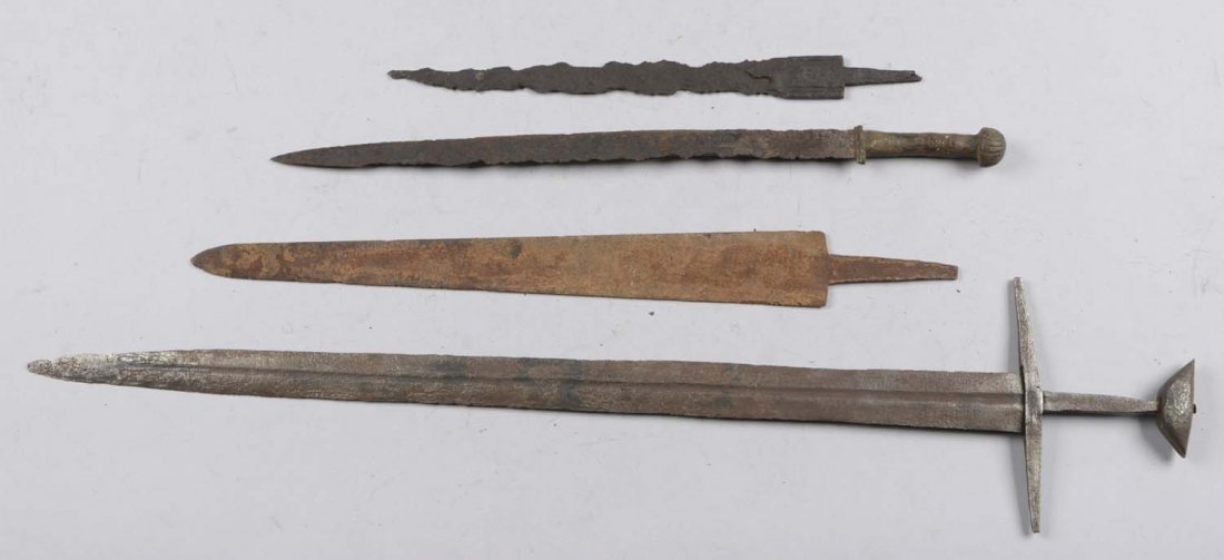 Lot of 4: Excavated Weapons. (1 of 2)