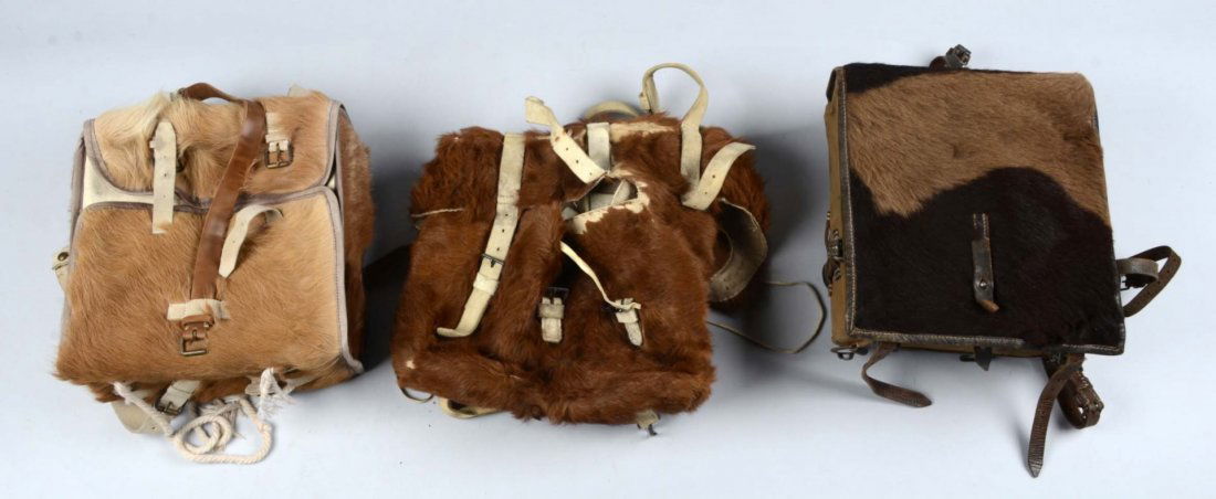 Lot of 3: Horse Hair Backpacks. (1 of 2)