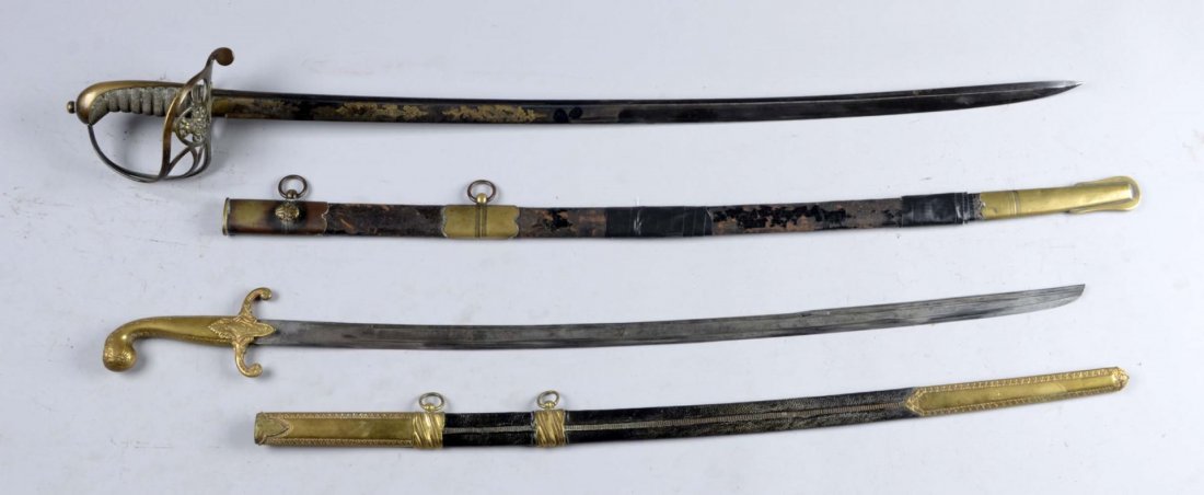 Lot of 2: Sabers with Scabbards. (1 of 3)