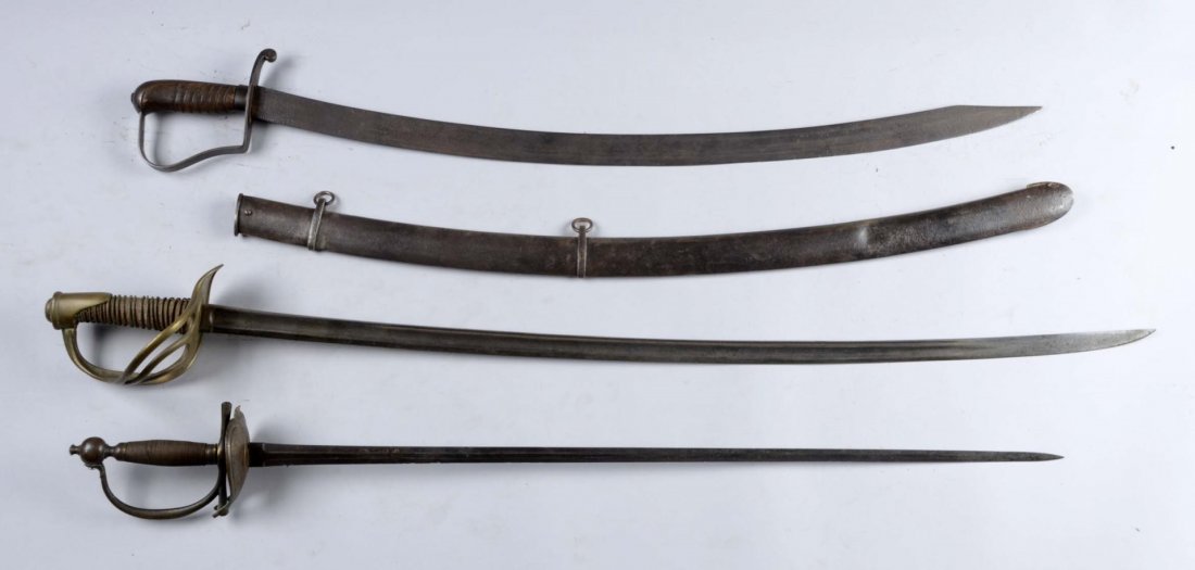 Lot of 3: Cavalry Sabres & Dress Sword. (1 of 3)