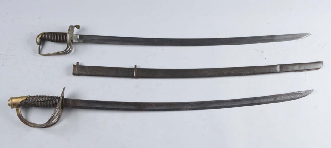 Lot Of 2: Cavalry Saber & Middle Eastern Sabers. (1 of 3)