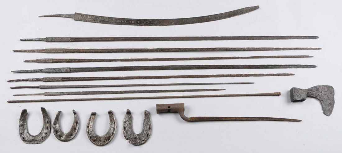 Lot of 8: Excavated Mixed Lot of Weapons. (1 of 2)