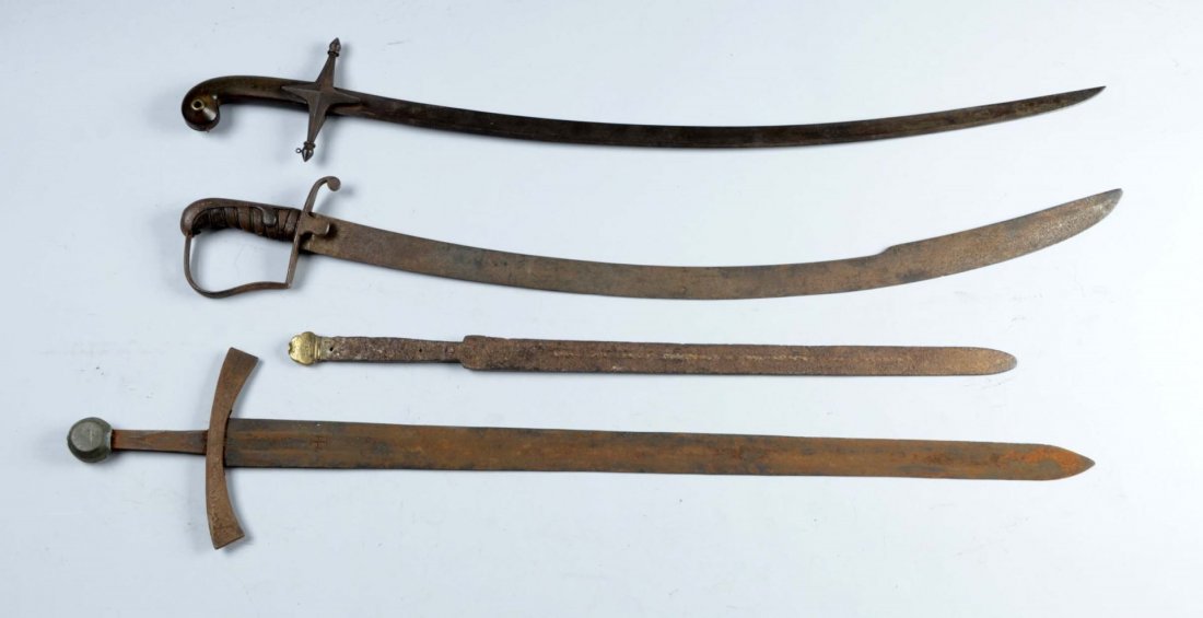 Lot of 4: Excavated Sabers & Mameluke Saber. (1 of 3)