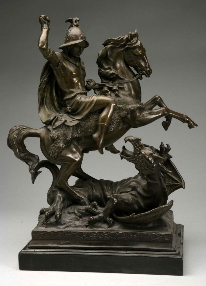 St. George & The Dragon Bronze. (1 of 6)