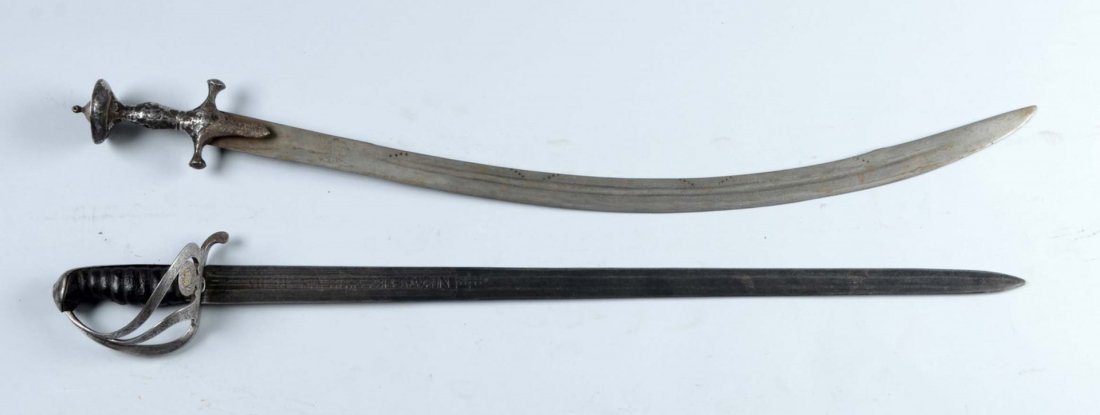 Lot of 2: Tulwar & French Short Sword. (1 of 3)