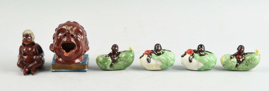 Lot Of 6: Black Americana Porcelain Pieces. (1 of 1)