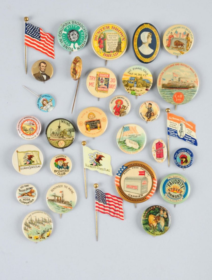 Large Lot of Vintage Celluloid Buttons. (1 of 1)