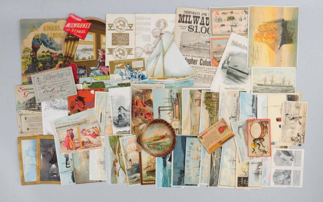 Lot of 20+: Shipping Trade Cards & Brochures. (1 of 1)