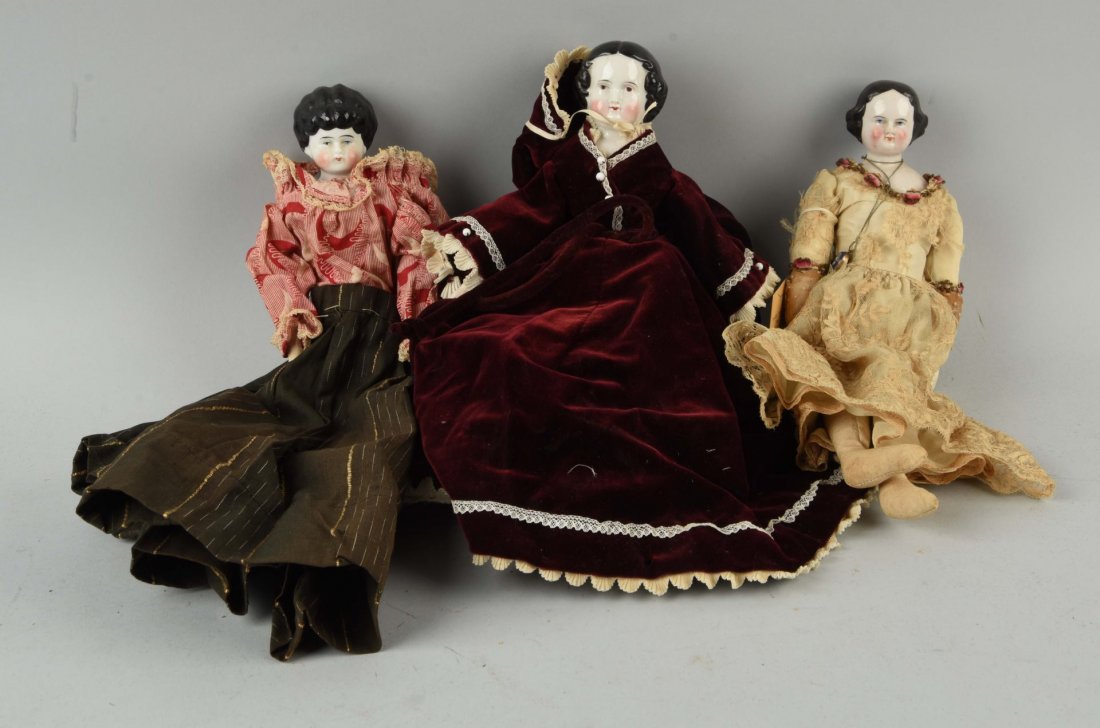 Lot of 3: Antique China Head Dolls. (1 of 1)