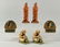 Lot of 3: Pairs of Cast Iron Indian Bookends.