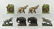 Lot of 4: Pairs of Cast Iron Elephant Bookends.