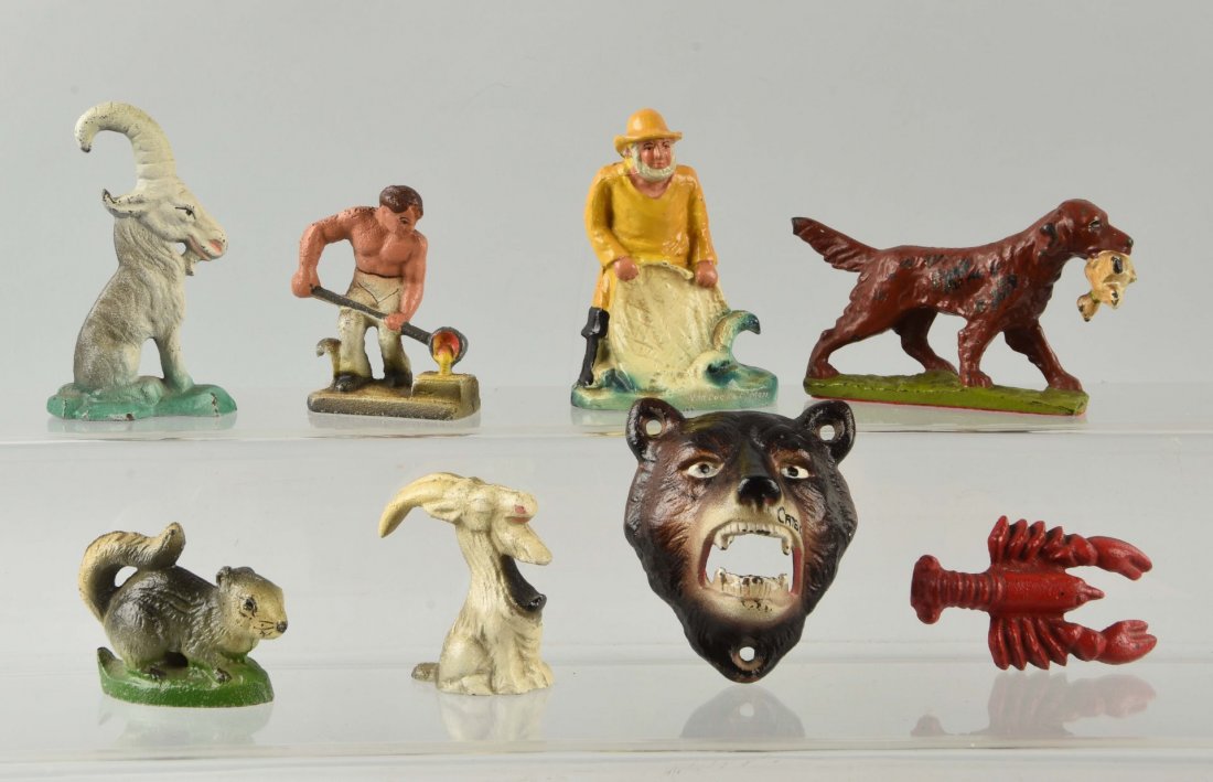 Lot of 8: Cast Iron Bottle Opener Paperweights. (1 of 1)