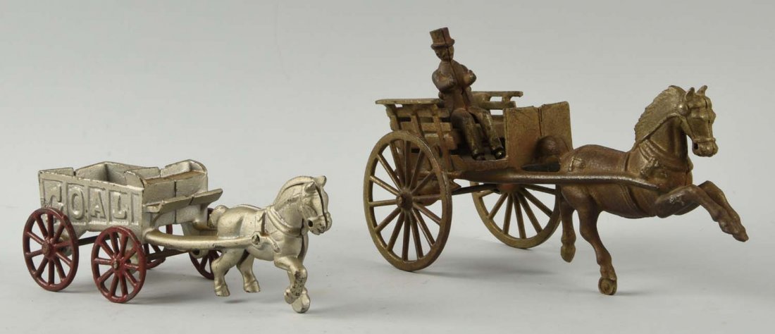 Cast Iron American Made Horse Drawn Cart Toy. (1 of 1)