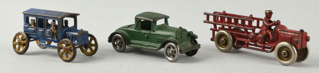 Lot of 3: Cast Iron American Made Vehicle Toys. (1 of 1)