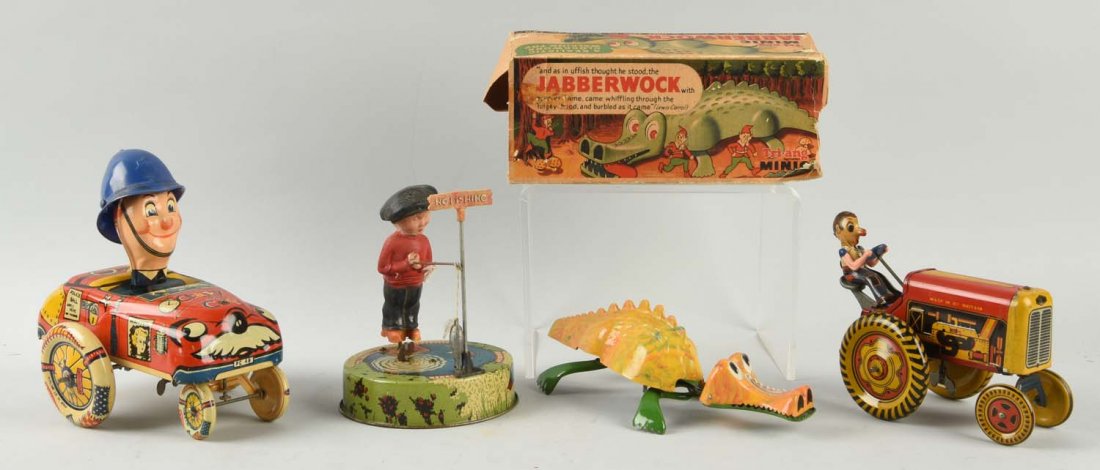 Lot of 4: Tin Litho & Plastic English Wind Up Toys (1 of 1)