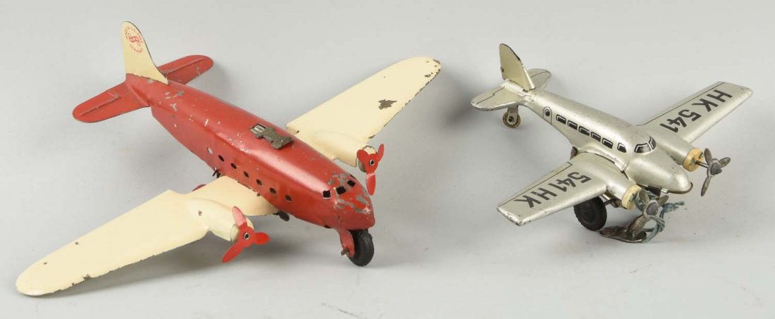 Lot of 2: German Wind Up Airplane Toys. (1 of 1)