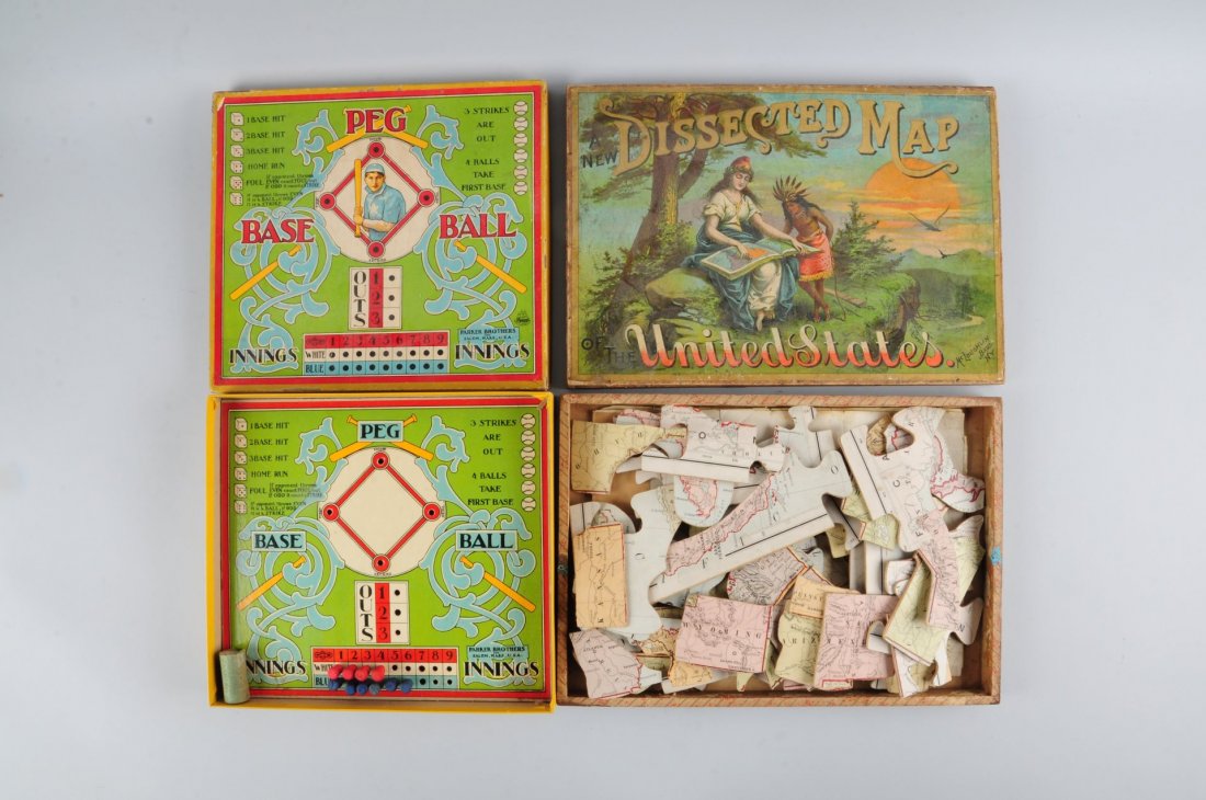 Lot of 2: Early Boxed Board Games. (1 of 1)
