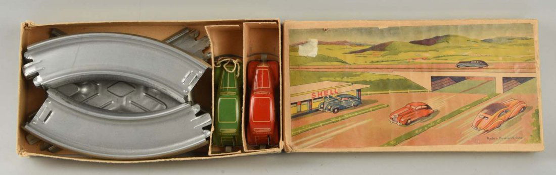 German Tin Litho Automobile Set. (1 of 1)