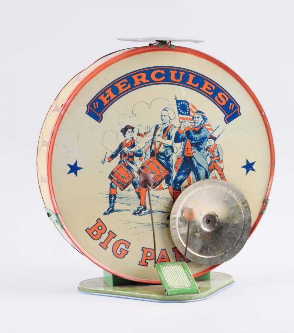 Tin Hercules George Washington Bicentennial Drum. (1 of 2)