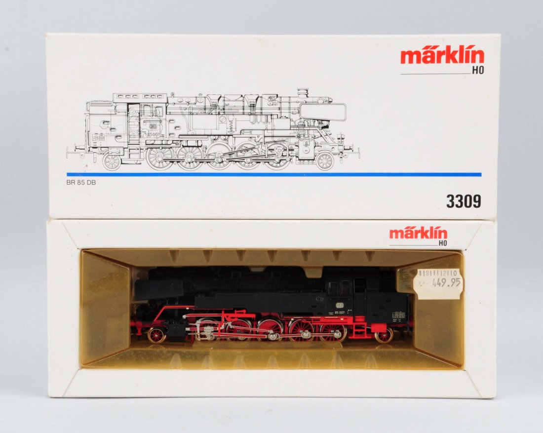 Marklin No. 3309 Locomotive.: 2-10-2 Steam Locomotive - complete and all original, like new condition in the original box. Condition (Near Mint).