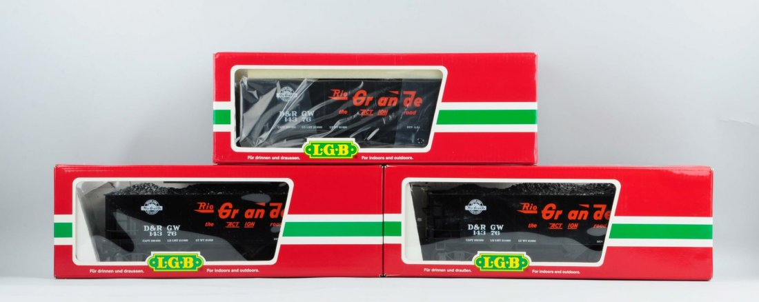 Lot of 3: LGB No. 43760 Rio Grande Hopper Cars. (1 of 1)