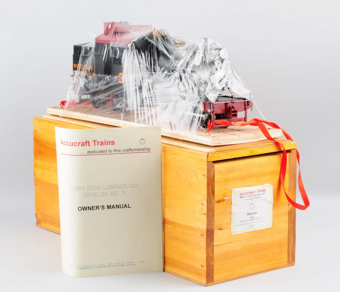 Accucraft Heisler Steam Locomotive in Wooden Crate (1 of 3)