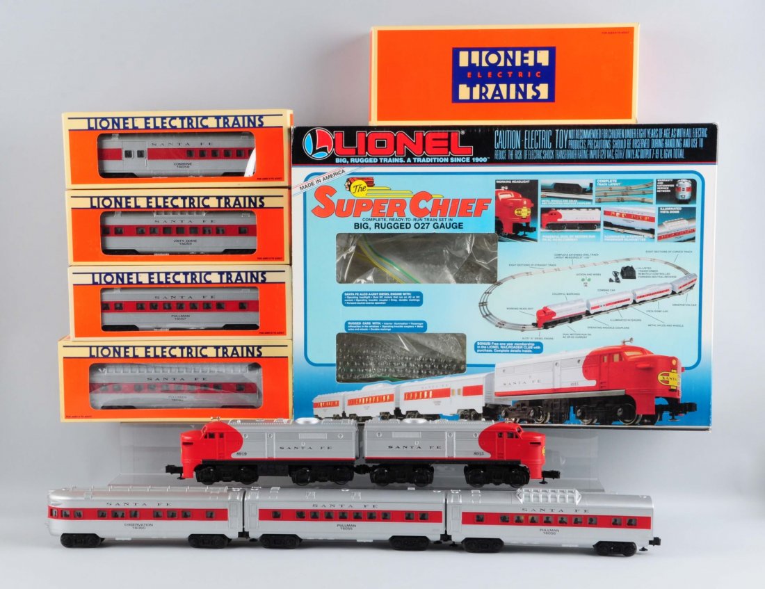 Lot Of 7: Lionel Santa Fe Set & Extra Cars. (1 of 1)