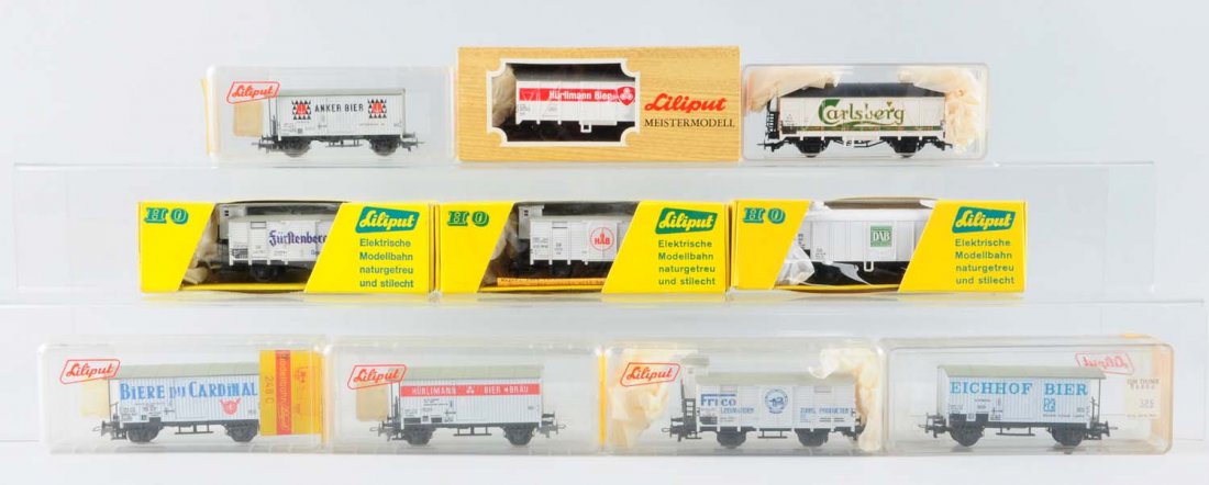 Lot Of 10: Liliput Beer Refer Cars. (1 of 1)