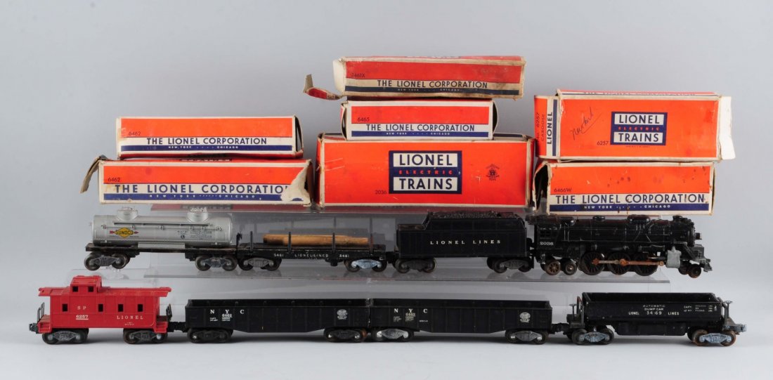 Lot of 8: Lionel Post War Engines & Rolling Stock. (1 of 1)
