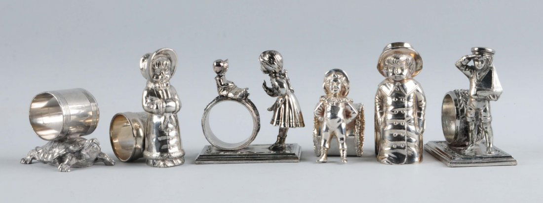 Lot of 6: Reproduction Figural Napkin Rings. (1 of 1)
