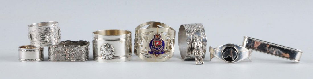 Lot of 8: Vintage Napkin Rings. (1 of 1)