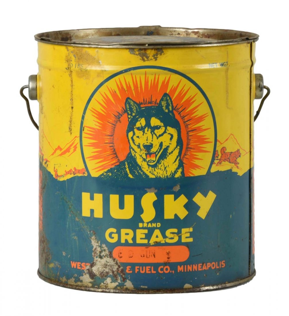 Husky Ten Pound Grease Can with Bail Handle. (1 of 2)