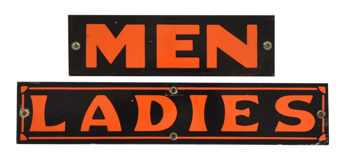 Lot of 2: Phillips Men & Ladies Rest Room Signs. (1 of 1)