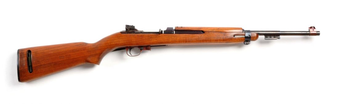 (C) U.S. Model M1 Carbine S.A. Rifle by Inland.: Serial # 611827 18" barrel in .30 carbine caliber. Re-blued. Inland barrel dated 8-43, Inland receiver, front sight stamped “RIA”, front barrel band with bayonet lug, stamped “KI”, Type D 4-ri