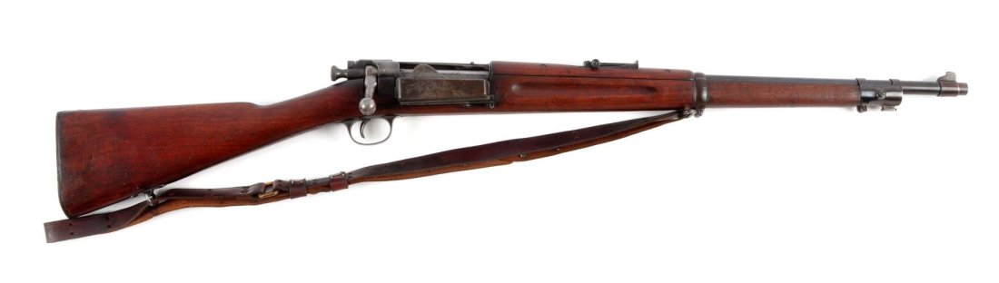 (C) Bannerman US Springfield Krag 1898 Rifle.: Serial # 479590 These altered Krag rifles were shortened sometimes using a mix of Krag and 1903 parts to resemble a SP Phillipine carbine. The barrel has been cut and 1903 type sight band installed. T