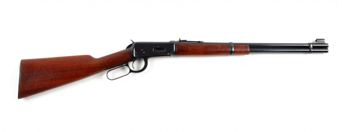 (C) Pre-64 Winchester 1894 Carbine.: Serial # 1247012 .30 WCF with a 20" barrel. Manufactured 1941. Offered is the last of the pre-war Winchester Model 1894 carbines. Features full round barrel, full magazine, two barrel bands, hooded ra